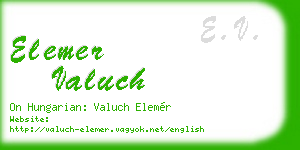 elemer valuch business card