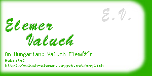 elemer valuch business card